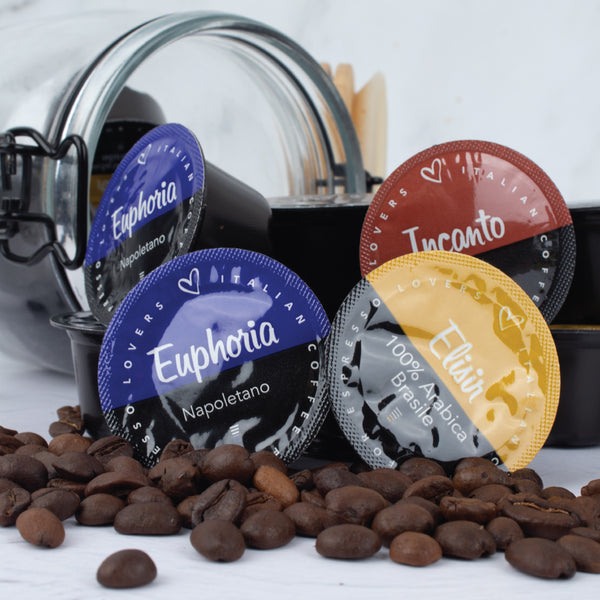 Italian Deluxe Coffee Mix – 40 Lavazza Blue compatible coffee capsules