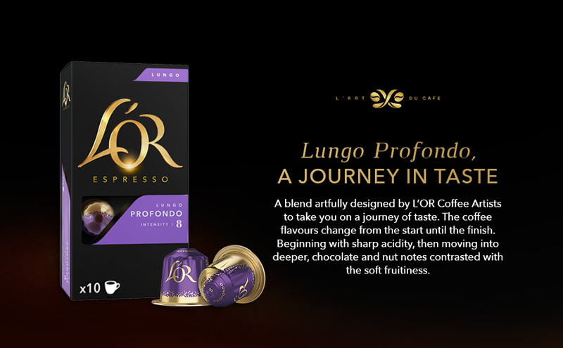 L'OR Lungo Profondo - 10 Aluminium Nespresso compatible coffee capsules