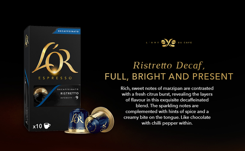 L'OR Ristretto Decaf - 10 Aluminium Nespresso compatible coffee capsules