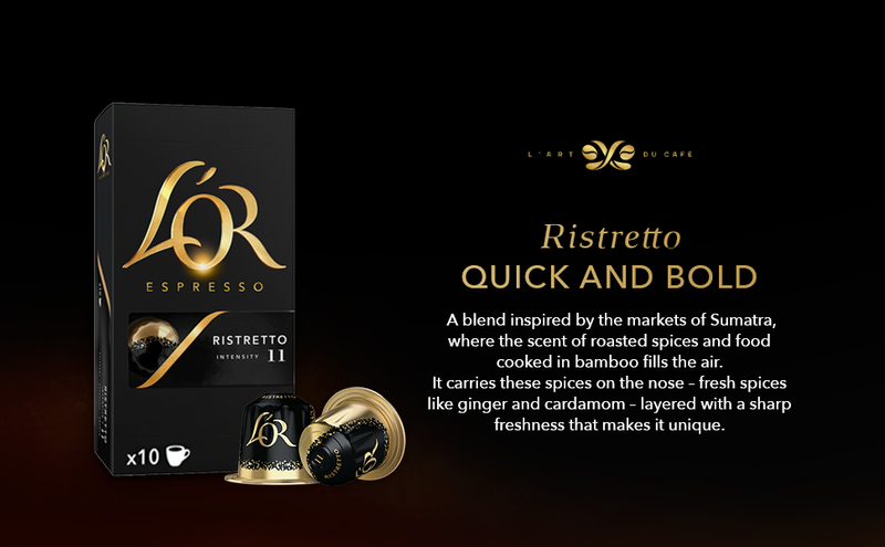 L'OR Ristretto - 10 Aluminium Nespresso compatible coffee capsules