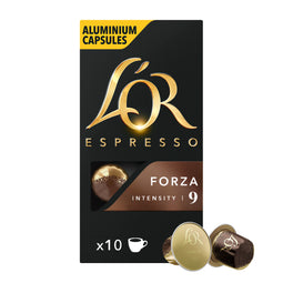 L'OR Forza - 10 Aluminium Nespresso compatible coffee capsules thumbnail