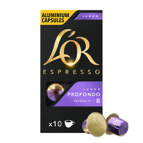 L'OR Lungo Profondo - 10 Aluminium Nespresso compatible coffee capsules