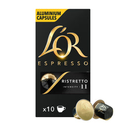 L'OR Ristretto - 10 Aluminium Nespresso compatible coffee capsules thumbnail
