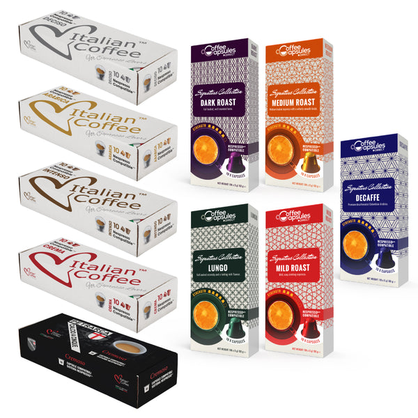 Bestseller Bulk Special - 100 Nespresso compatible Coffee Capsules