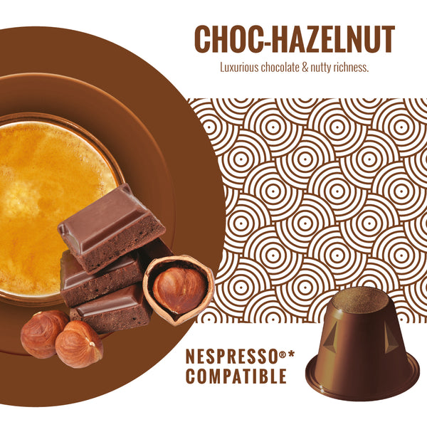 Choc Hazelnut Coffee - 10 Nespresso compatible coffee capsules
