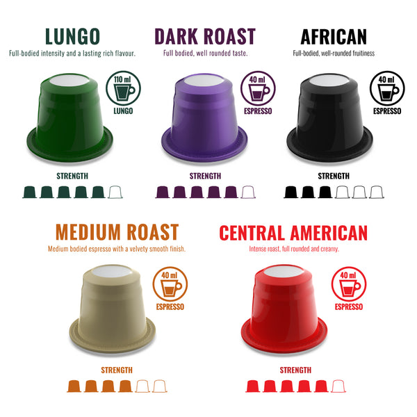 Coffee Collection Favourites - 100 Nespresso compatible coffee capsules