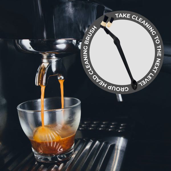 Caffenu Espresso Coffee Machine Group Head Cleaning Brush + Extra Head