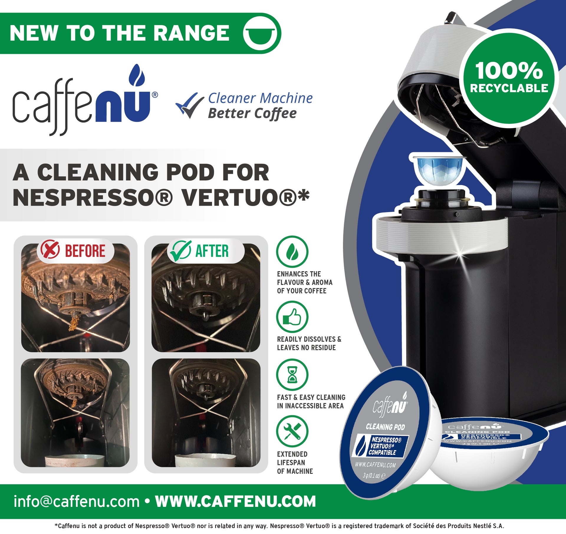 Caffenu Coffee Machine Cleaning Kit - Nespresso compatible – Coffee  Capsules Direct