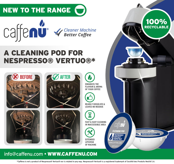Caffenu Coffee Machine Cleaning Pods - Nespresso Vertuo compatible