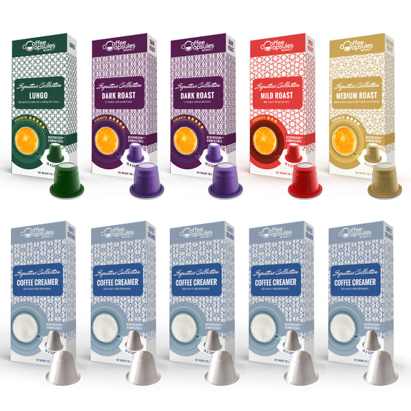 Cappuccino Variety Pack (no Decaffe) - 100 Nespresso compatible capsules