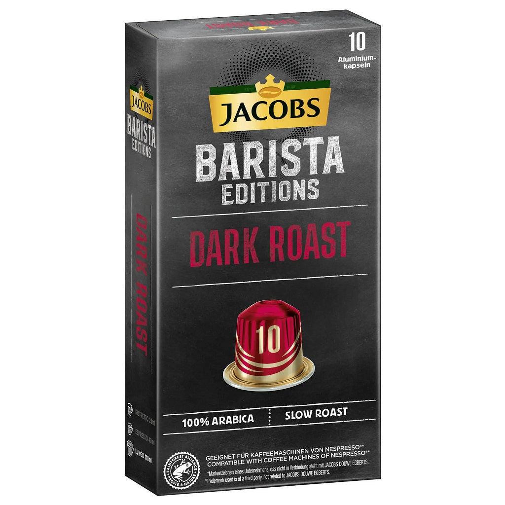 Jacobs Barista Dark Roast - 10 Aluminium Nespresso compatible coffee c ...