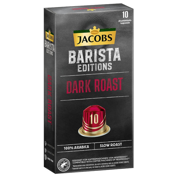 Jacobs Barista Dark Roast - 10 Aluminium Nespresso compatible coffee capsules
