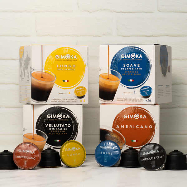 Gimoka Coffee Variety - 64 Nescafe Dolce Gusto compatible coffee capsules