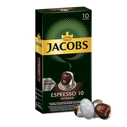Jacobs ESP 10 Intenso - 10 Aluminium Nespresso compatible coffee capsules thumbnail