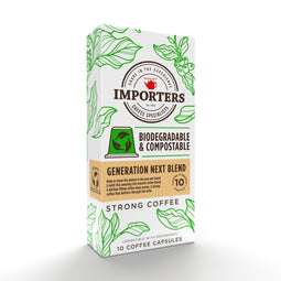 Importers Generation Next Blend – 10 Biodegradable Nespresso compatible coffee capsules thumbnail