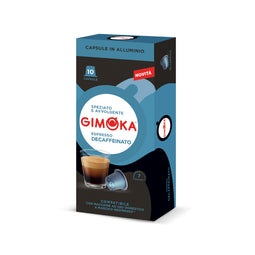 Gimoka Decaffeinato - 10 Aluminium Nespresso compatible coffee capsules thumbnail