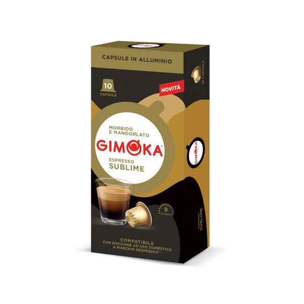 Gimoka Sublime - 10 Aluminium Nespresso compatible coffee capsules