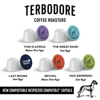 Terbodore Coffee Favourites - 50 Nespresso compatible coffee capsules