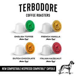 Terbodore Flavour Special - 40 Compostable Nespresso compatible coffee capsules