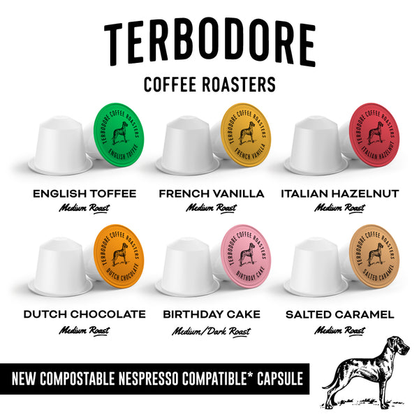 Terbodore Full Flavour Variety - 60 Nespresso compatible coffee capsules