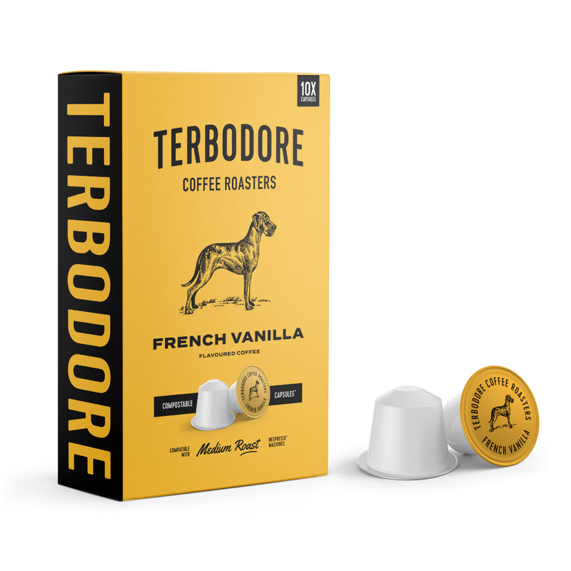 Terbodore French Vanilla – 10 Compostable Nespresso compatible coffee capsules