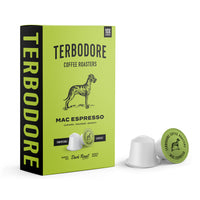 Terbodore Mac Espresso – 10 Compostable Nespresso compatible coffee capsules