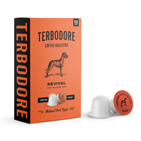 Terbodore Revival – 10 Compostable Nespresso compatible coffee capsules