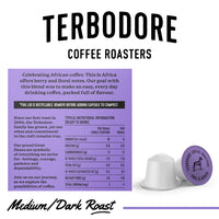 Terbodore This is Africa – 10 Compostable Nespresso compatible coffee capsules