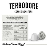 Terbodore Unwind Decaf - 10 Compostable Nespresso Compatible Coffee Capsules