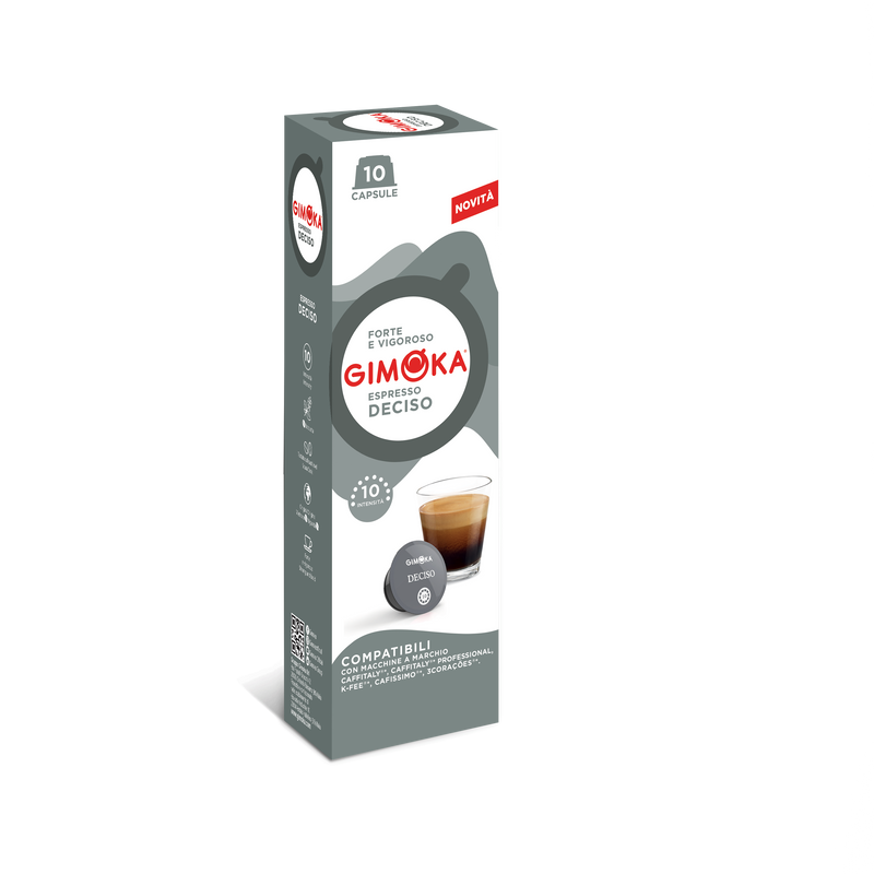 Gimoka Deciso - 10 K-fee & Caffitaly compatible coffee capsules