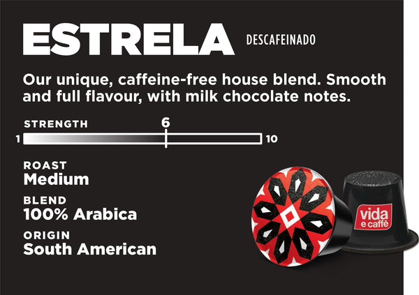 vida e caffè Estrela Descafenado (decaf) - 10 Nespresso compatible coffee capsules