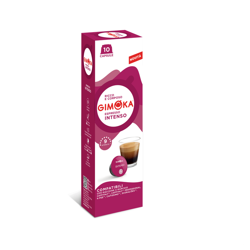 Gimoka Intenso - 10 K-fee & Caffitaly compatible coffee capsules